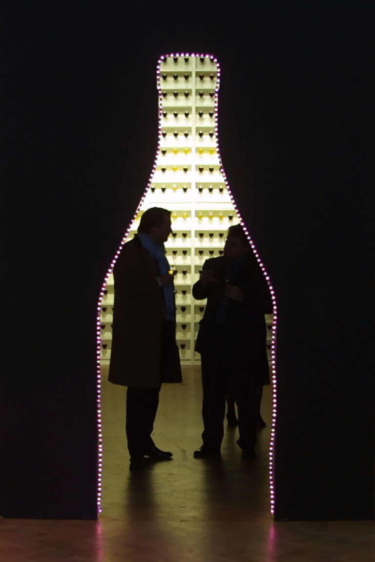 entrance to the wine room at Christies Contemporary Collectors