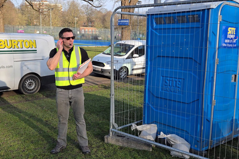 Matt James of Left Field Productions on site at an event